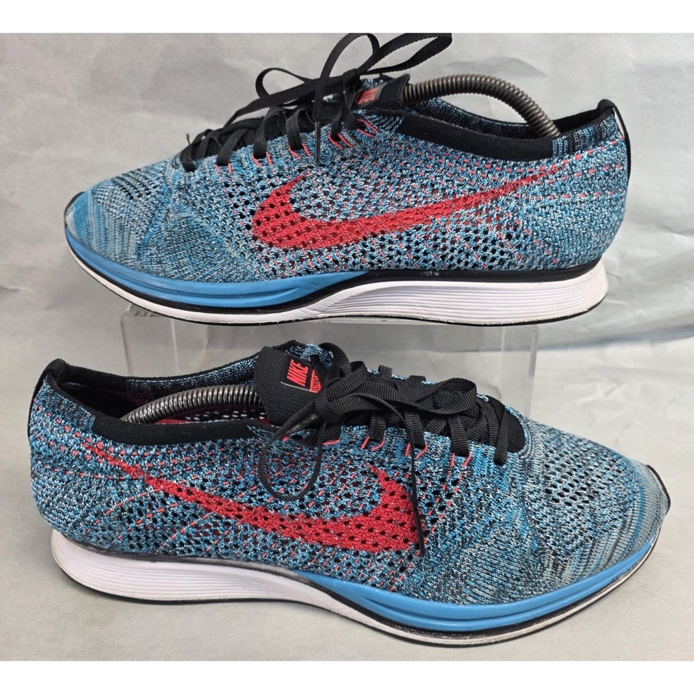 Nike Flyknit Racer Men's Sz 12 Shoes Neo Turquoise 526628-404 Sneaker mesh